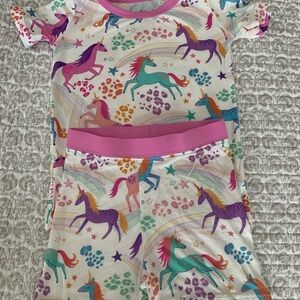 Little Sleepies Unicorn Short Pajama Set